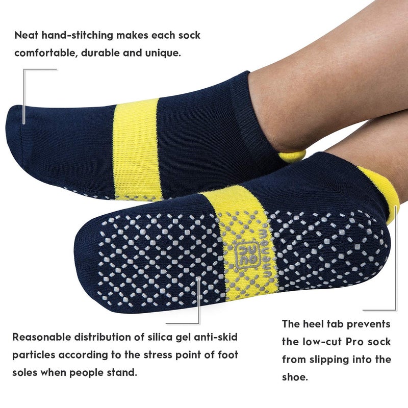 unenow Unisex Non Slip Socks with Grips Cushion for Yoga Pilates Barre Home & Hospital - Image 3